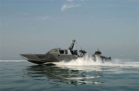 Naval Special Warfare Combatant Craft Crewmen Operate A Mark V Special