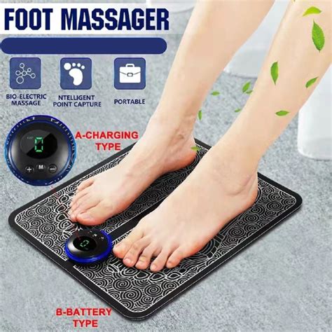 Ems Rechargeable Foot Massager Japan Pad Feet Legs Ankles Therapy Bioelectric Electric