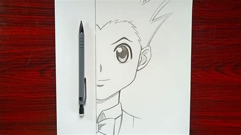 Easy Drawing How To Draw Gon Half Face From Hunter X Hunter Easy