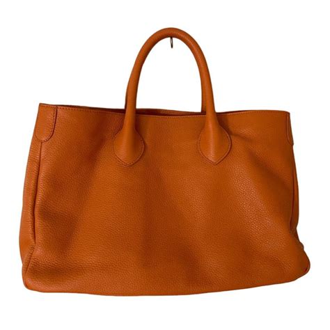 Mark Graham Bags Mark Graham Tangerine Pebbled Leather Elisabetta