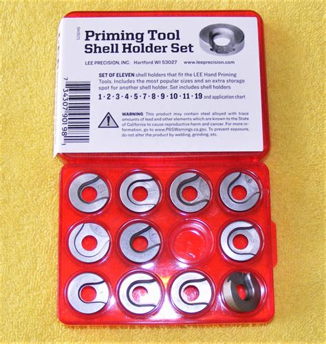 Lee Auto Primepriming Tool Shell Holder Set In Red Storage Box