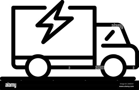 Electric Truck Icon Outline Style Stock Vector Image Art Alamy