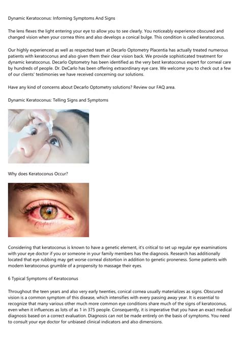 Ppt The Defining Signs Of A Progressive Keratoconus Condition