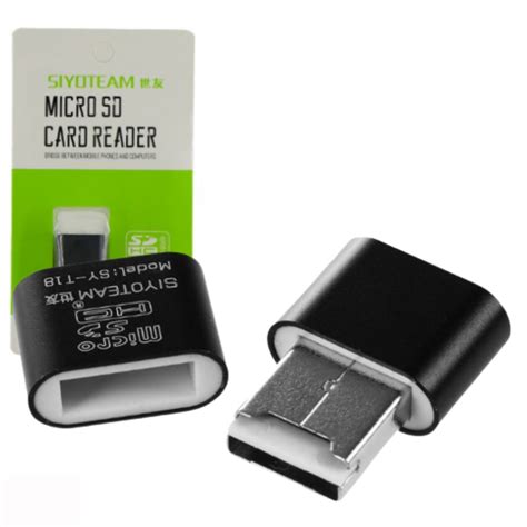 Mini Lector De Tarjetas Micro Sd Usb Styqteam Sy T Black