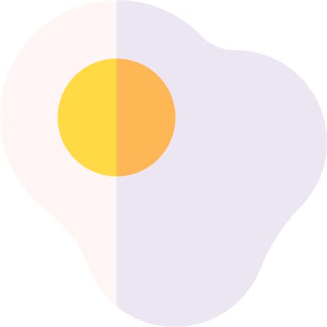 Fried Egg Basic Straight Flat Icon