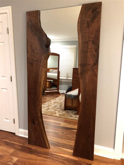 Made To Order Live Edge Hardwood Mirror Etsy