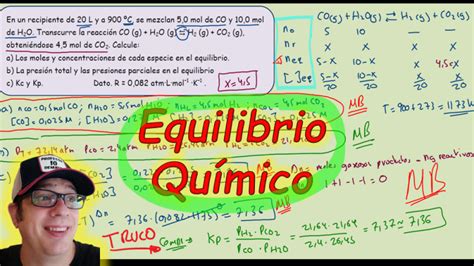 Equilibrio Químico Ejercicios Resueltos Ficha 1 Profesor10demates