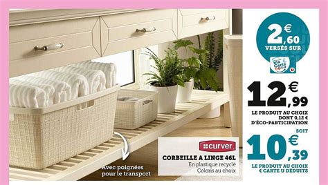 Promo Corbeille Linge L Curver Chez Hyper U Icatalogue Fr