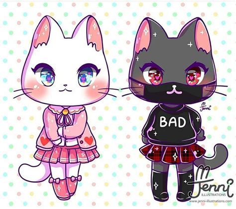 Cat Fashion I Cats In Kawaii Drawings Cute Cute