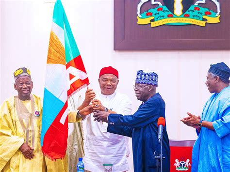 Tinubu Presents Apc Flags To Uzodinma Sylva Ododo