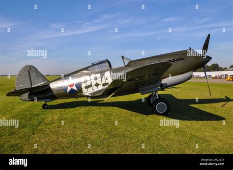 Curtiss P B Warhawk Second World War Fighter Plane Flying At An