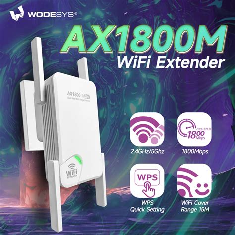 WODESYS Repetidor Wifi Inal Mbrico De 1800Mbps Amplificador De Red De