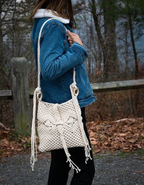 Handmade Macrame Shoulder Bag Macrame Bag Crossbody Bag Etsy