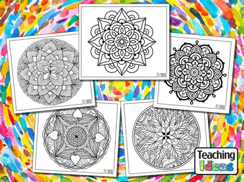 Mindfulness Colouring Images Mandalas Teaching Ideas