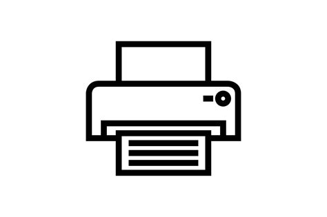 Printer Black and White Line Icon Graphic by muhammadfaisal40 · Creative Fabrica