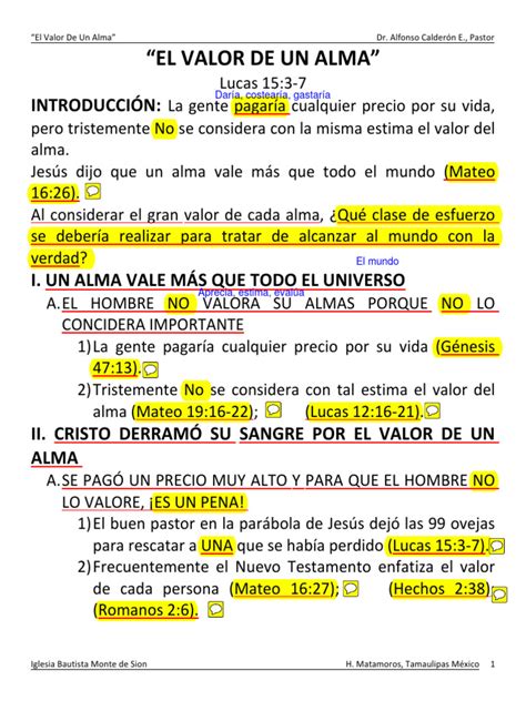 El Valor De Un Alma Pdf Cristo Título Creencia Religiosa Y Doctrina