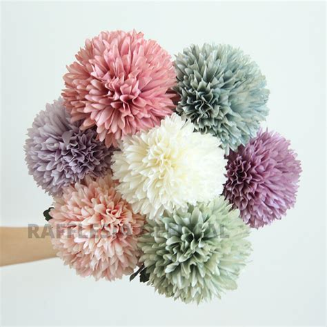 Jual POMPOM CHRYSANTHEMUM ARTIFICIAL FLOWER BUNGA POMPOM ARTIFISIAL