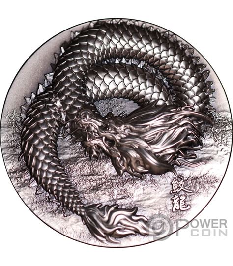 SCALED DRAGON Spring 5 Oz Moneda Plata 18888 Francos Chad 2024