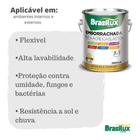 BRASILUX TINTA EMBORRACHADA PREMIUM SOL E CHUVA BRANCO NEVE 3 6 LITROS