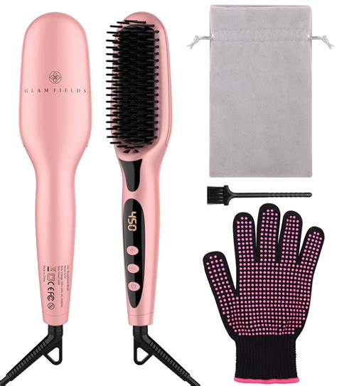 Buy Ionic Straightening Brush Glamfields Hair Straightener Brush With