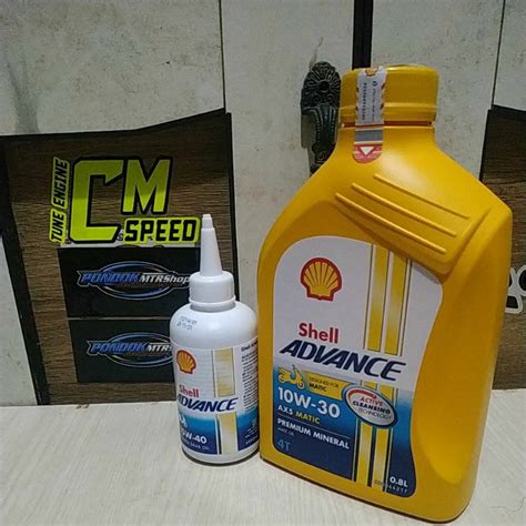 Jual Oli Shell Advance Scooter AX5 Matic 800ml Oli Gardan Gear Shell