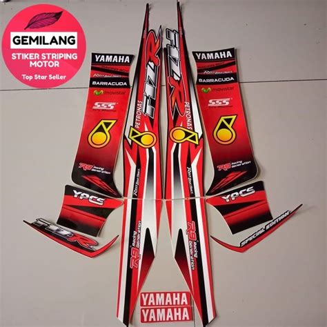 MERAH Striping Decal Pole Sticker Yamaha Antem Fiz R F1 Zr Special