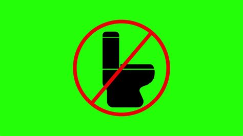 No Toilet Restriction Icon Animation On Green Background 21624660