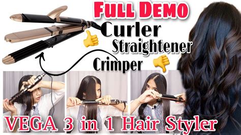 Vega In Hairstyler Straight Crimp Curls With Tool Budget