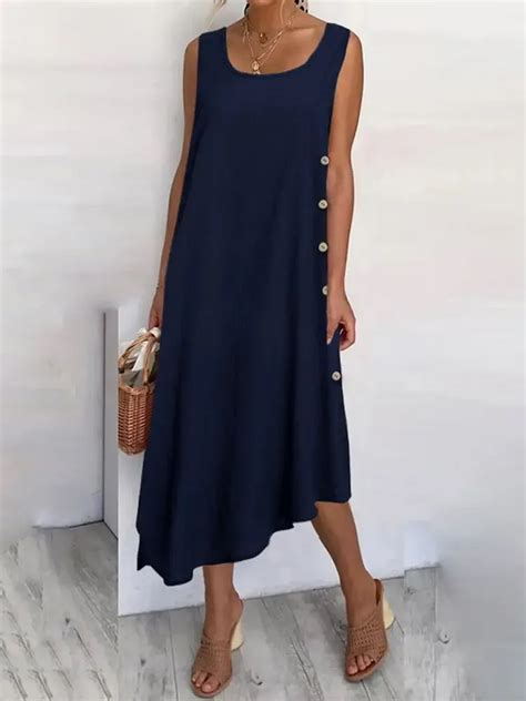 Women S Summer Long Dress Fashion Beach Sleeveless Vest Maxi Dress