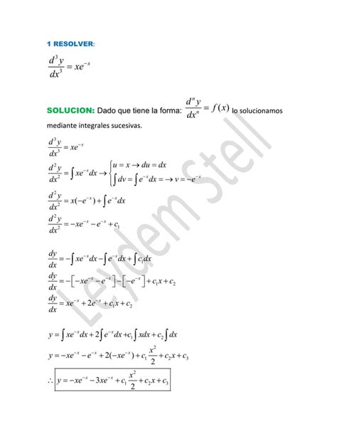 Problemas Resueltos Ecuaciones Diferenciales Pdf