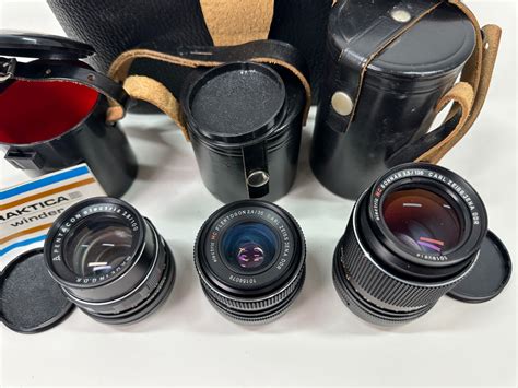 Just Added Lot Of 3 35mm Camera Lenses Including Two Carl Zeiss