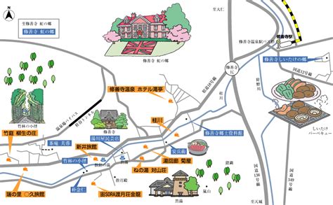 修善寺温泉の散策地図 Biglobe旅行