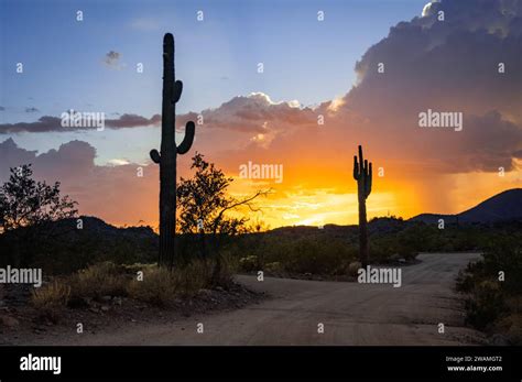 Sunset at Lake Pleasant Regional Park, in Morristown, Arizona Stock Photo - Alamy