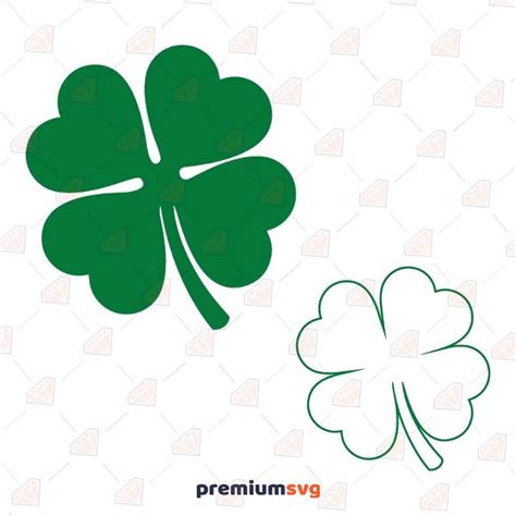 Clover Svg Saint Patricks Day Svg Shamrock Svg Plaid Clover Svg Four