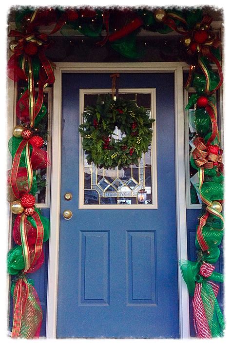 My Diy Deco Mesh Garland Front Door Surround Deco Mesh Garland