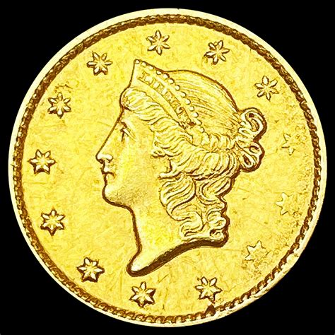 At Auction 1849 Rare Gold Dollar Closely Uncirculated