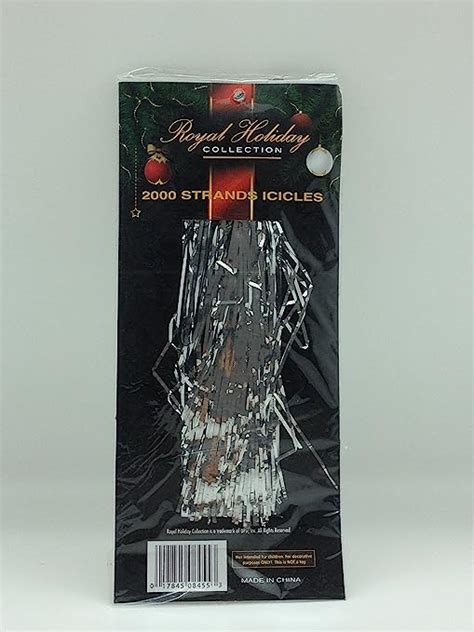 Amazon Christmas Icicles Strands In Box Silver Christmas