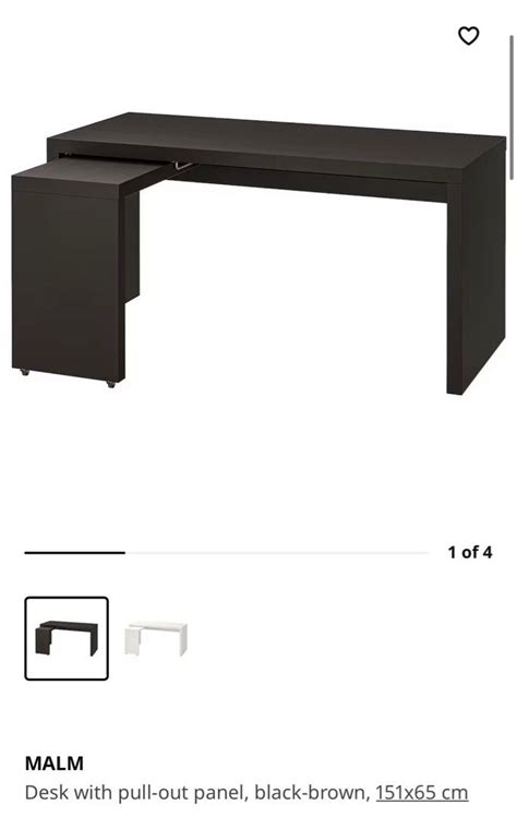 Ikea Malm With Pull Out Desk Furniture And Home Living Furniture Tables And Sets On Carousell