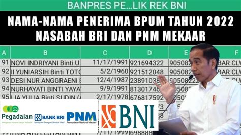 Wajib Tau Cara Cek Nama Nama Penerima Bpum 2022 Untuk Nasabah Bri Dan