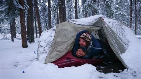 40° Solo Camping 4 Days Snowstorm And Winter Camping Hot Tent Alone