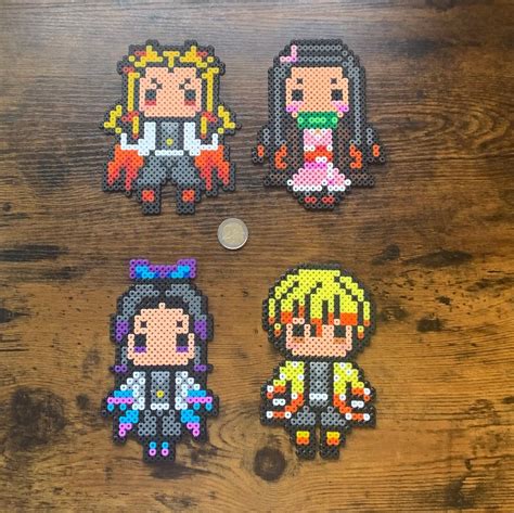 Kimetsu No Yaiba Demon Slayer Hama Beads Perler Etsy Uk