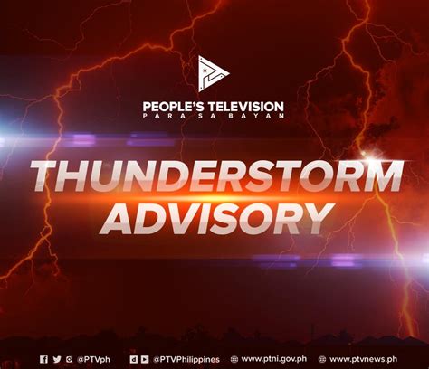 PTVph On Twitter THUNDERSTORM ADVISORY Moderate To Heavy Rain