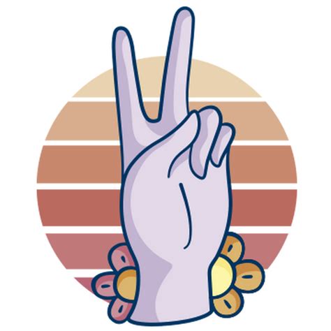 Diseño PNG Y SVG De Mano Con Un Signo De La Paz Al Fondo Para Camisetas