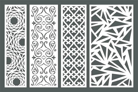 Set Jali Design For Jali Laser Cnc Graphic 26099245 Vector Art At Vecteezy