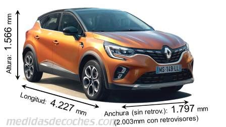 Medidas Del Renault Captur Con Fotos Dimensiones En Mm