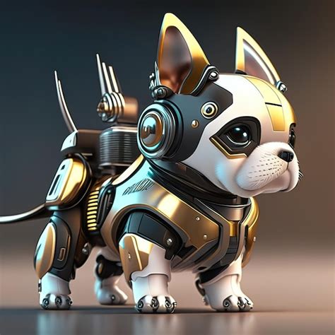 Premium AI Image | Cute robot chibi dog Generative AI