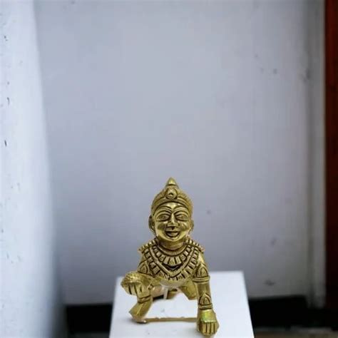 Brass Laddu Gopal Ji Murti Brass Bal Gopal Idol Thakur Ji Religious