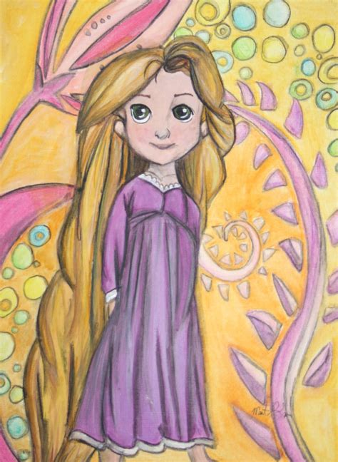 Original Tangled Rapunzel Painting by mysticfae on Etsy