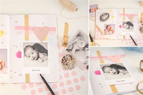 Diy Ideen F R Ihre Baby Fotos Photo Album Scrapbooking Mini