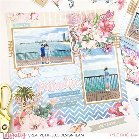 Create This Stunning Scrapbooking Page Using The Uniquely Creative Tropical Dreams Collection